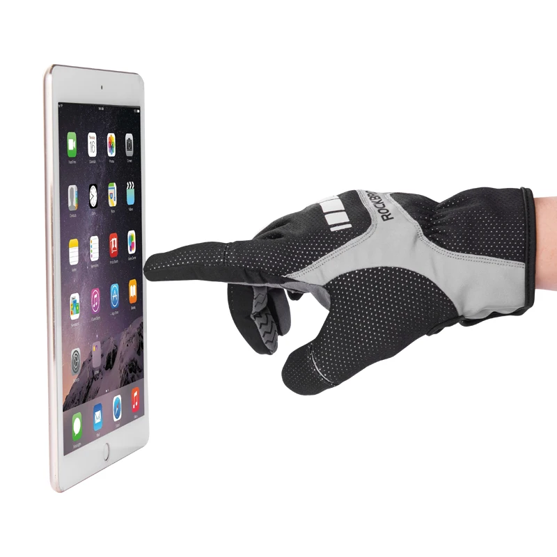 Дешево ROCKBROS лыжные перчатки с сенсорным экраном, ветрозащитные теплые зимние перчатки для мужчин и женщин, спортивные перчатки для сноуборда, толс...