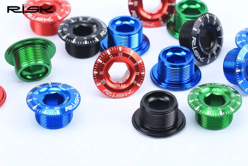 1pcs M18 M20 bicycle Crankset Bolt crank Arm Fixing BB Axis Screw 18mm 20mm Aluminum alloy MTB