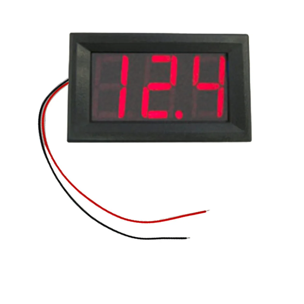 Напряжение индикатор 0,56 дюймовый светодиодный дисплей DC 4,50 v-30,0 v бытовой вольтметр 2 линии красного и черного цветов Цифровой вольтметр - Цвет: Red