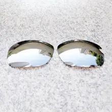 Atacado E.O.S Reforçada Polarizada Lentes de Reposição para Dez Oakley Óculos De Sol-Prata Chrome Espelho Polarizado(China)