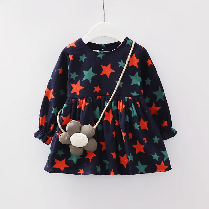 

Girls' Dresses 2019 New Fashion Baby Girls Casual Printing Dress Long Sleeve Princess Dress Cute Dresses For Children's Clothing