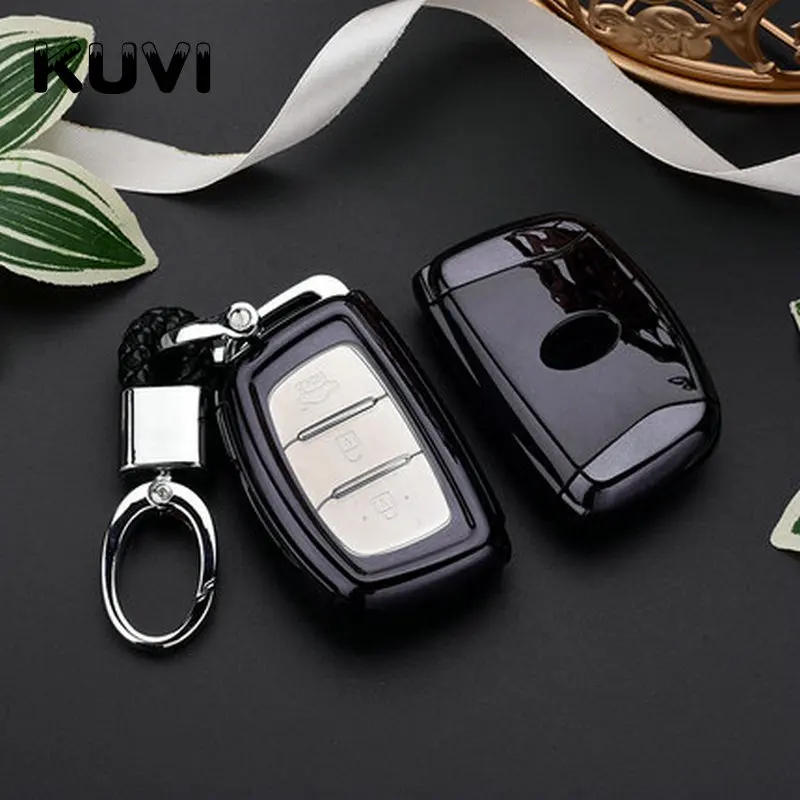 

Car Styling Soft TPU Car Remote Key Cover Fit For Hyundai Creta Ix25 IX35 Avante Mistra Key Case Car Shell Car Accessories