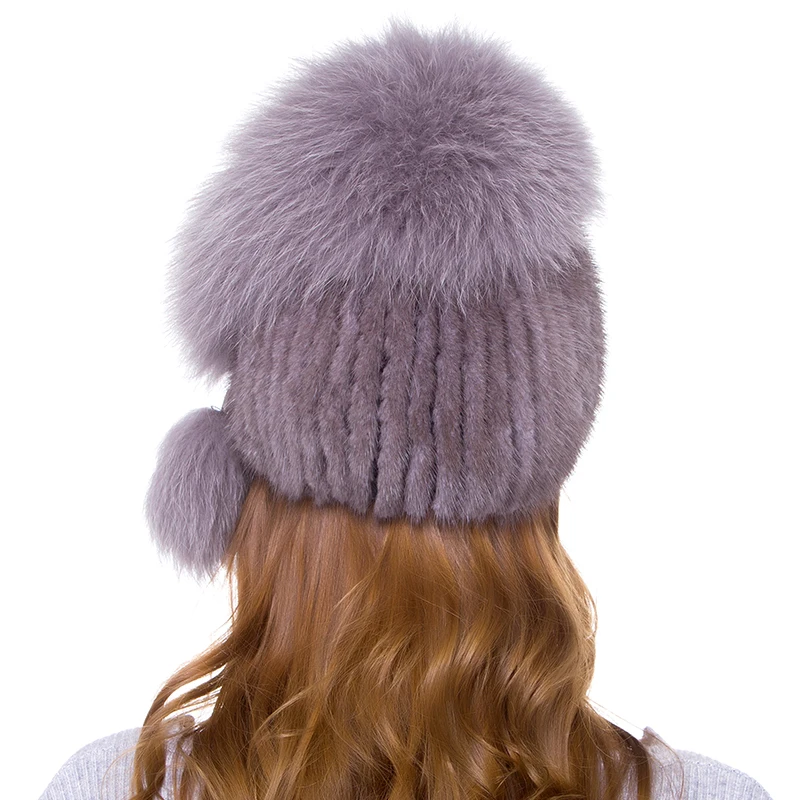 JKP новая норковая шапка с лисьим мехом шапка для женщин из натуральной кожи зимние шапки русская норковая меховая шапка DHY18-13