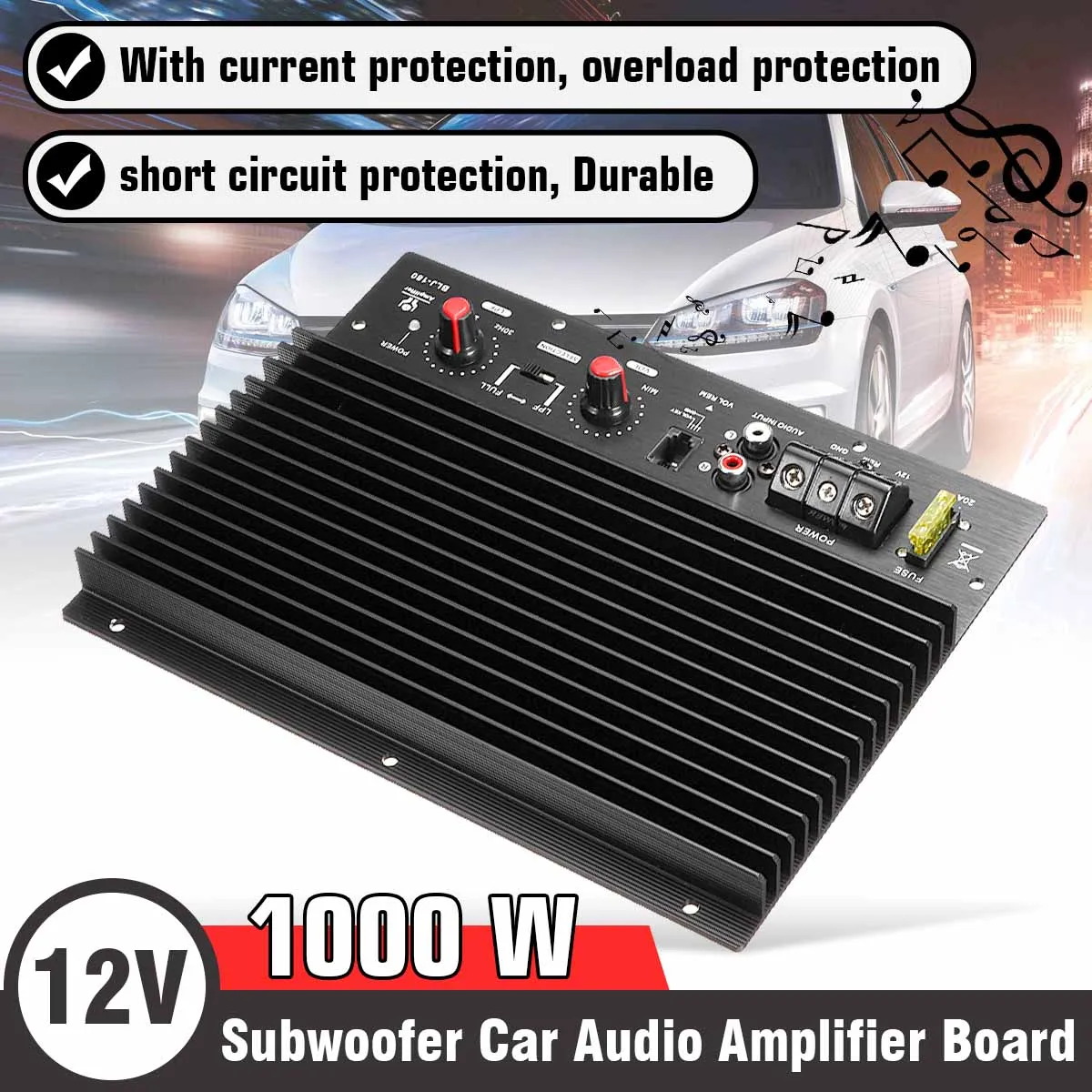 Автомобильный аудио усилитель 12 В 1000 Вт плата сабвуфера DIY акустическая система