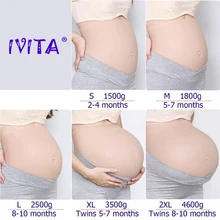 Ivita 100% silicone artificial falso grávida barriga macia realista silicone gravidez geléia barriga para crossdresser unisex cosplay
