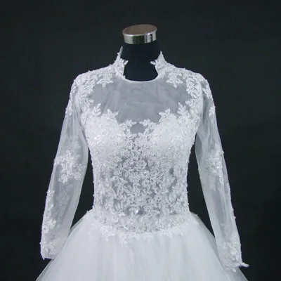 Новинка, потрясающее свадебное платье со шлейфом, потрясающая шея, Vestido De Noiva, свадебные платья - Цвет: All white