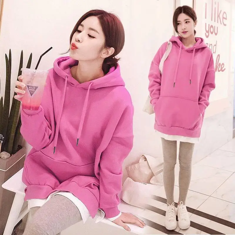 

2019 Spring Autumn Pregnant Women Hooded Top+Legging Pant Sets Maternity Pure Cotton Solid Suit Causal Pregnancy Clothes Q791