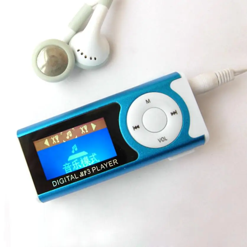 MP3 плеер Поддержка 16 Гб микро SD карты памяти USB зажим мини светодиодный Портативный ЖК-дисплей MA04 - Цвет: Красный