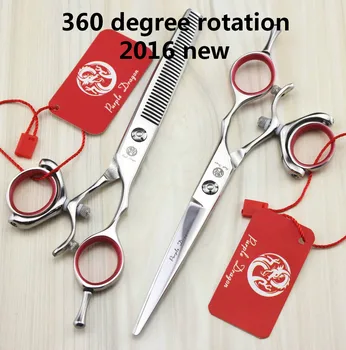 

5.5/6 inch Professional Hair scissors Hairdressing Scissors Hair Cutting Scissors shears thinning scissors 360 degree rotation