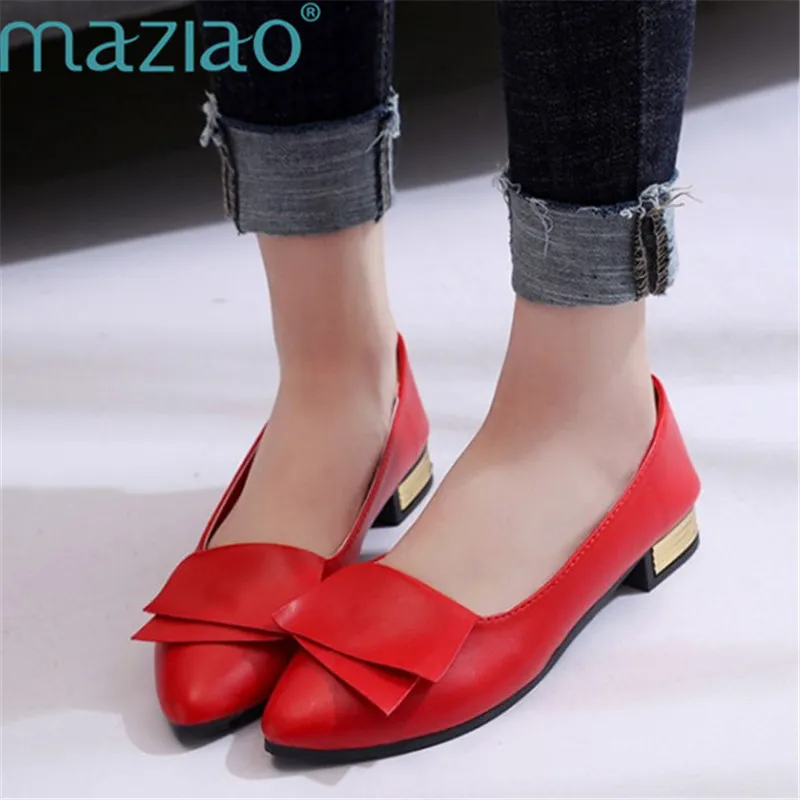 

Temperament Flat Solid Color Loafers Soft Leather Round Toe Casual Slip-on Non-slip Comfortable Loafers MAZIAO