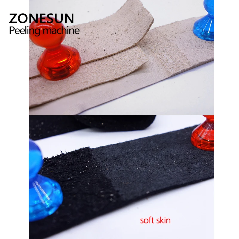 ZONESUN Бесплатная доставка машина для очистки кожи ручной разделитель с 5 двойными