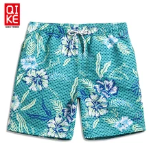 QIKE, Мужской купальный костюм, лилия, купальник, быстросохнущий, для серфинга, бегунов, пляжные шорты, шорты с принтом, сексуальный купальник, сетка