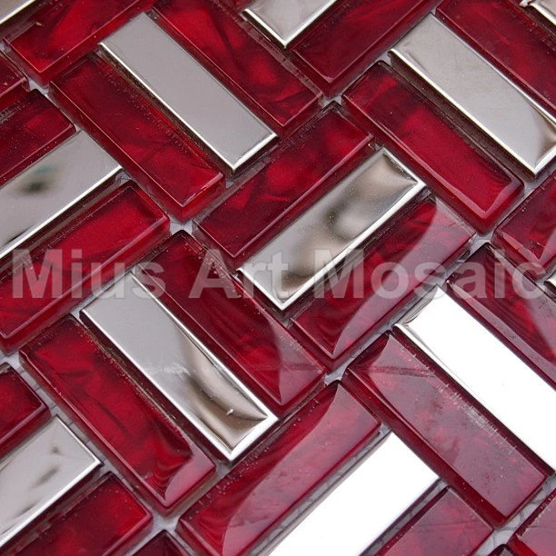 Strip Metal Tiles Mixed Red Crystal Glass Mosaic Tile Red Kitchen Backsplash Mosaic Kitchen Backsplash Kitchen Tilebacksplash Mosaic Tile Aliexpress