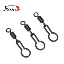 JIGEECARP, 20 шт., для ловли карпа, ПВА, сумка, вертлюги, зажимы, приманка для ловли, Вертлюг, Вертлюг, матовый черный, быстросменный разъем, Клеммная Снасть