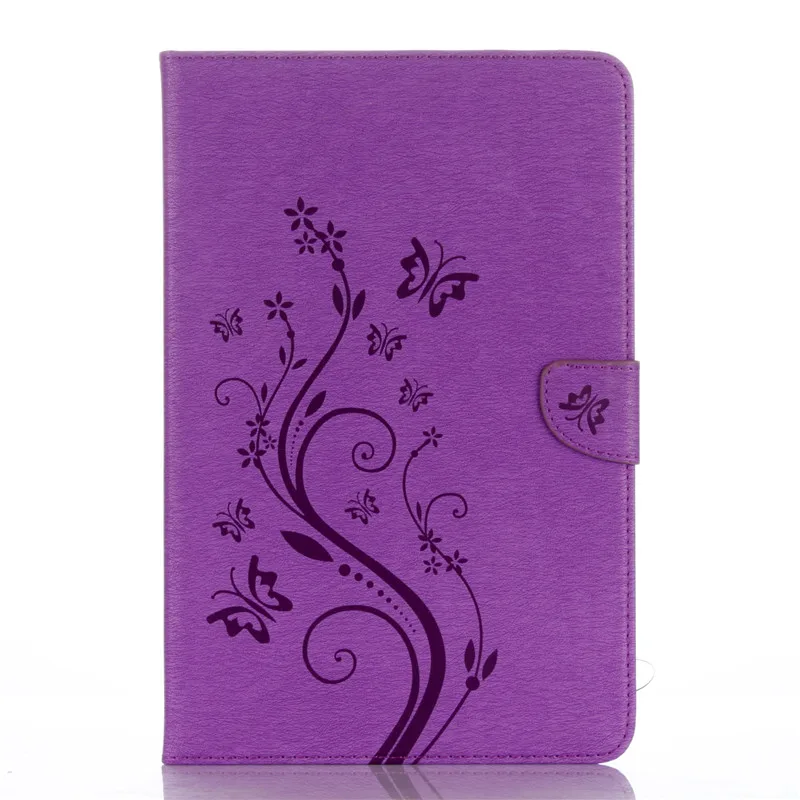 Printing Magnetic Wallet Smart Tablet Case For SAMSUNG Galaxy Tab A A6 10.1 P580 P585 Butterfly Embossed Flip PU Leather Cover (24)