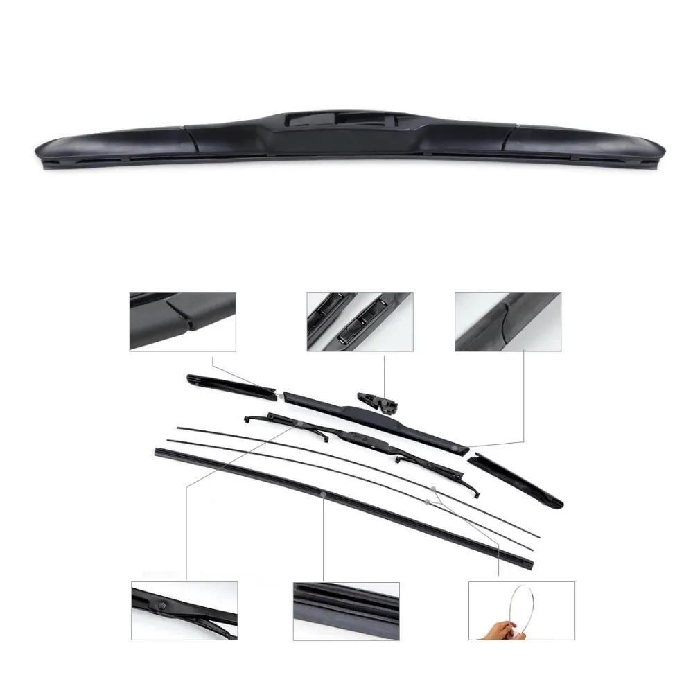 Щетка стеклоочистителя CITALL 2"+ 14" для Toyota Corolla 2007 2008 2009 2010 2011 2012- гибридная 3 секции резиновая ветровое стекло