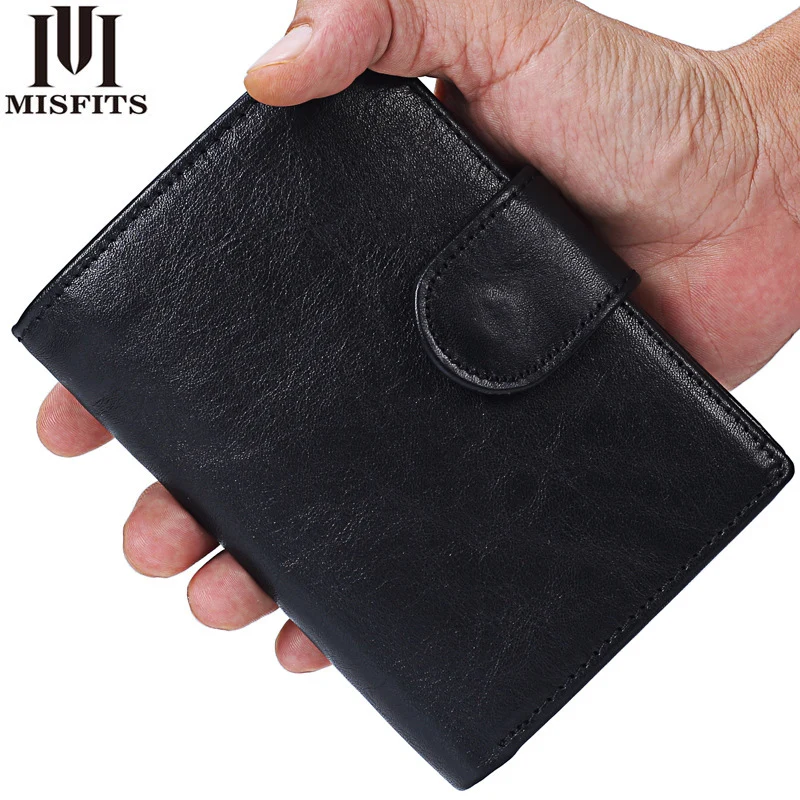 

2018 New Genuine Leather Mens Wallet short Man Cowhide Cover Coin Purse Small Brand Male Credit&id Multifunctional Walets