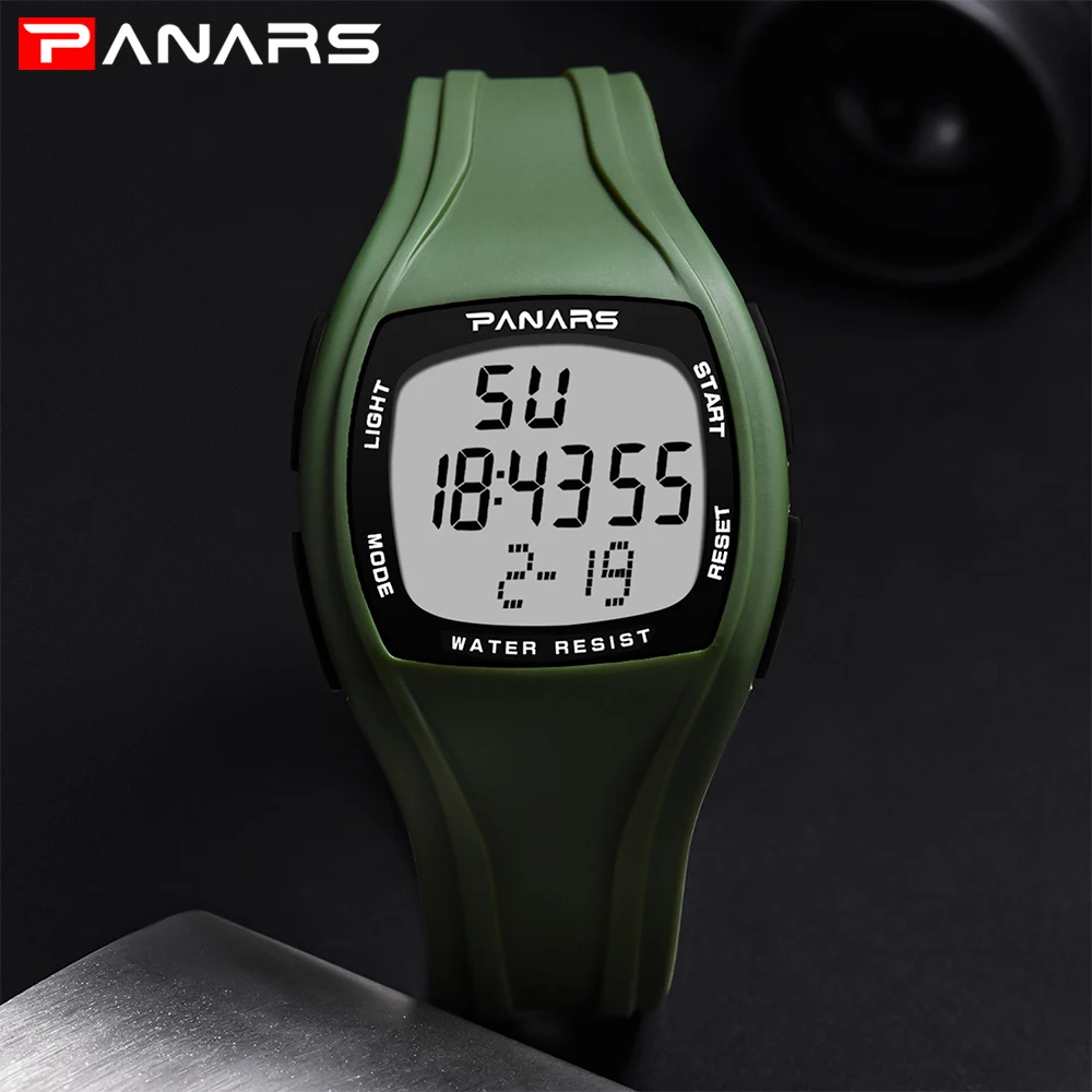 PANARS Square Digital Watch Men Sports Watch 50M Waterproof Outdoor Led Watch Men Clock Male Wristwatch relogio masculino