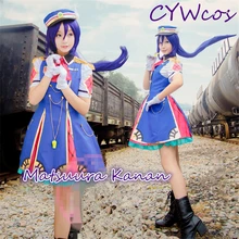 Love Live Sunshine Cosplay HAPPY PARTY TRAIN All Member Matsuura Kanan Cosplay Costume Christmas Uniforms Women Summer Dress love live sunshine kanan matsuura g s magazine cosplay costume swimsuit