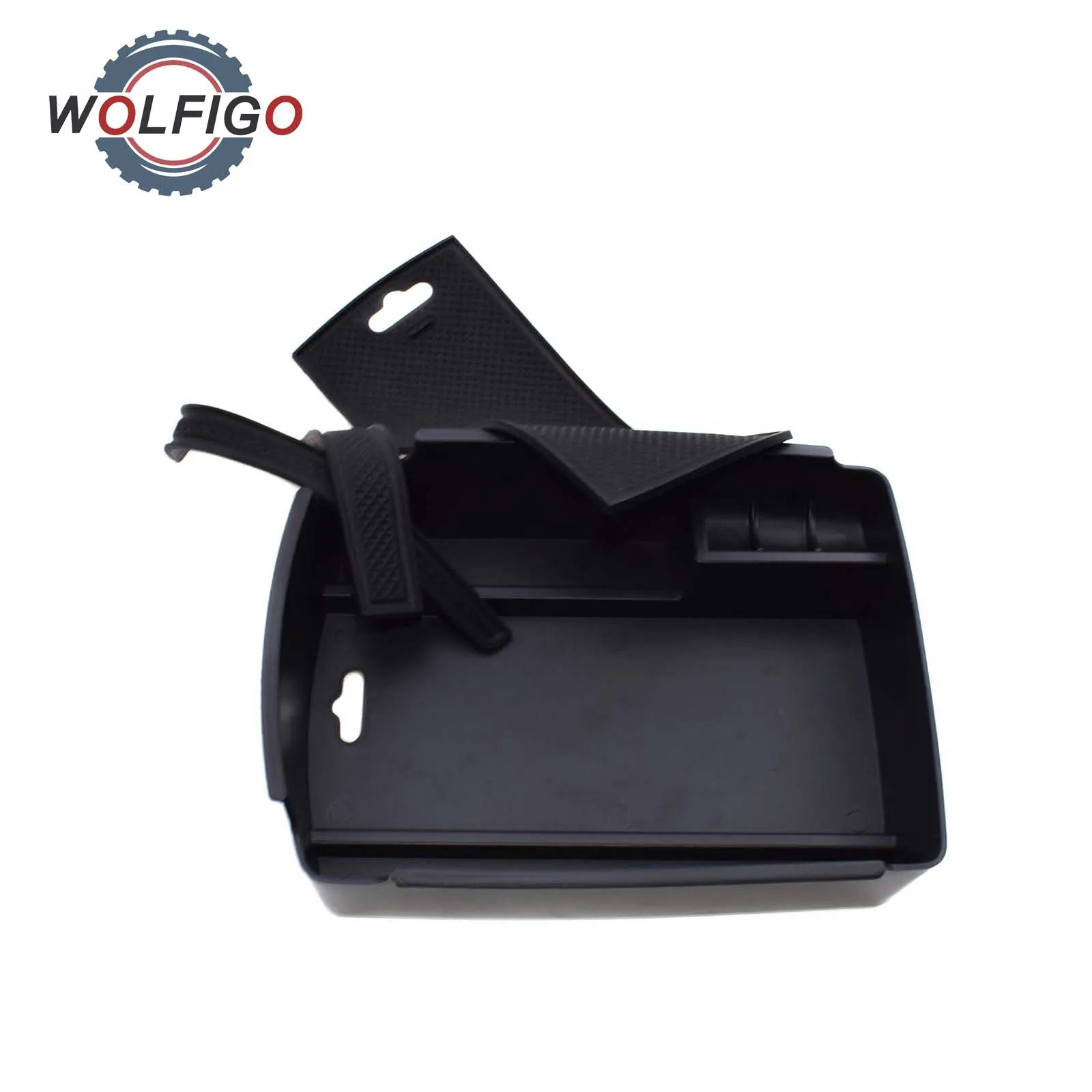 

WOLFIGO Car Central Storage Box Armrest Box Storage Glove Storage Box with Non-slip Mat for Kia Sportage 2017 2018 2019