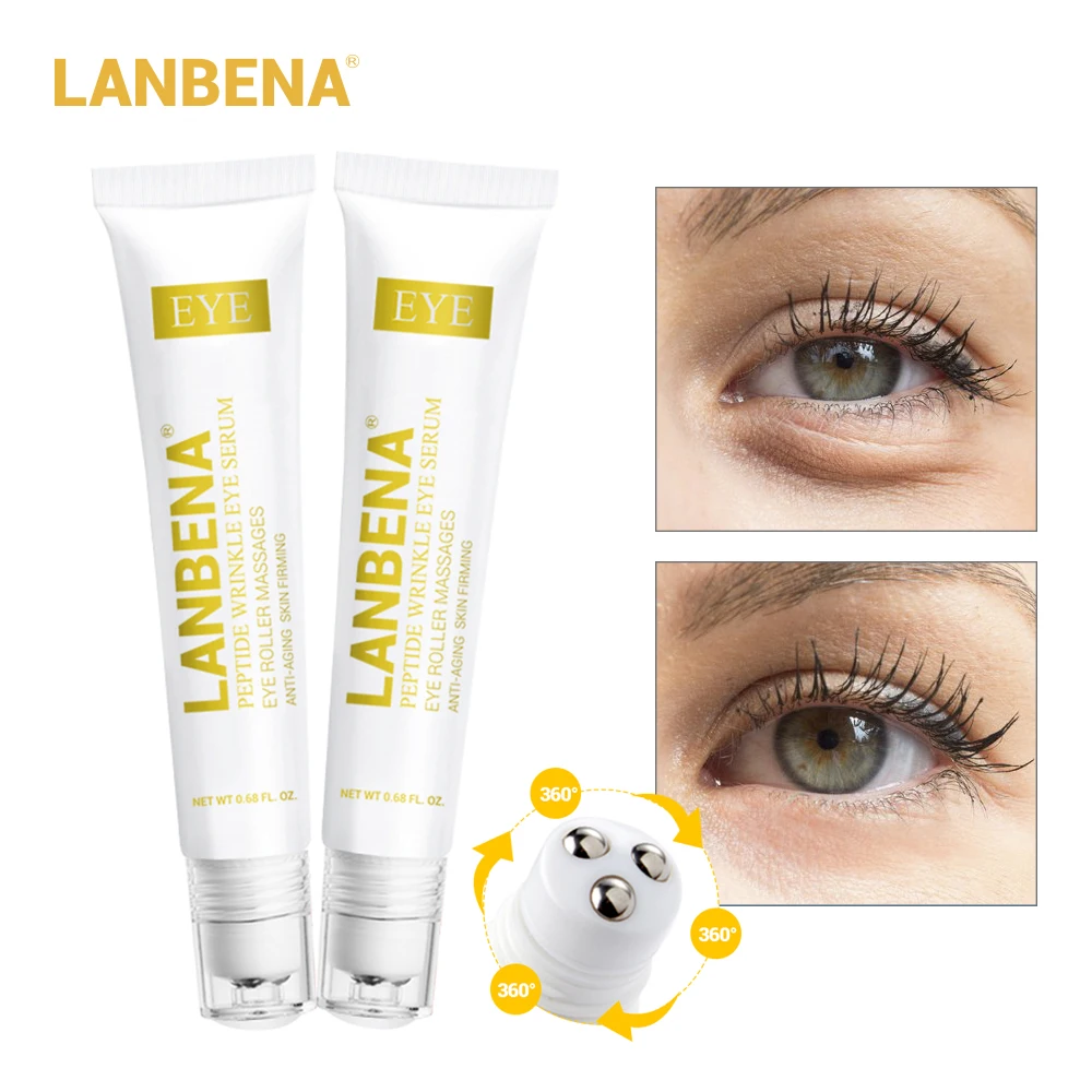 

LANBENA Peptide Wrinkle Eye Serum Anti-Puffiness Fine Lines Dark Circle Anti-Aging Moisturizing Eye Patches Eye Care Beauty 2pc