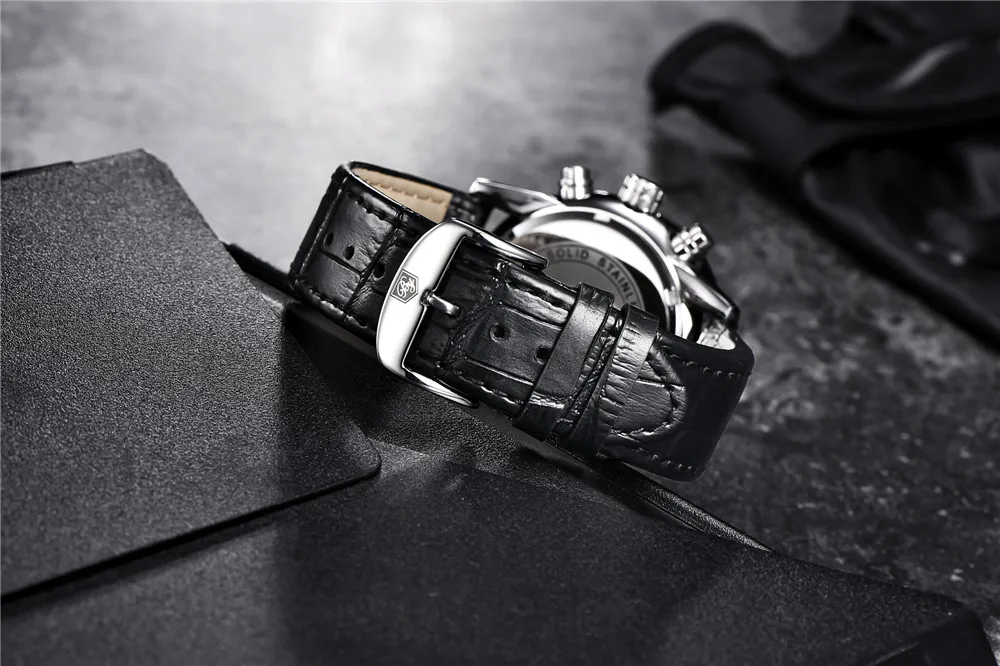 BENYAR мужские часы новые роскошные брендовые кварцевые кожаные часы мужские модные наручные часы с хронографом спортивные часы Relogio Masculino