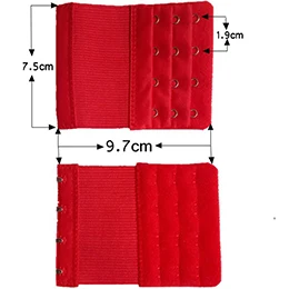 3 шт., бюстгальтер, удлинение пряжки, 3 ряда, 4 крючка, женский бюстгальтер, удлинение, ремни, нижнее белье, 5 цветов, N92 Z44 - Цвет: red