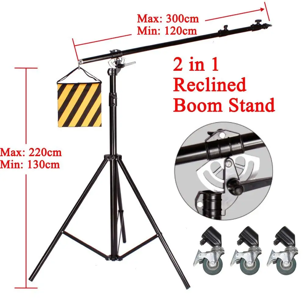 Двойной Heavy Duty 2-в-1 500 см вращающийся штанга для фотостудии стойка светильник Стенд 7 кг нагрузки cd50