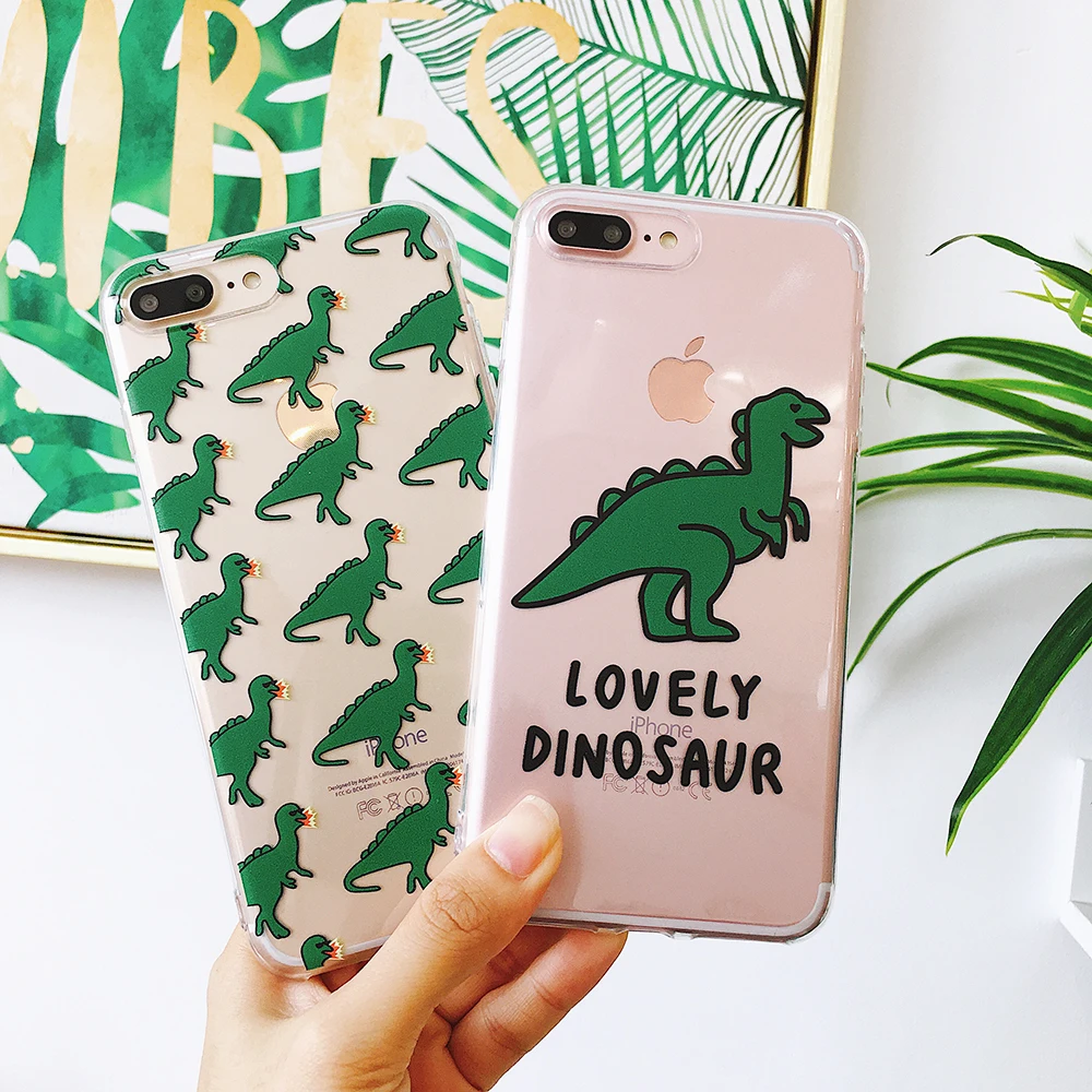 

Cute dinosaur shell for apple iphone 6 6s 7 Soft Phone Case Fundas Coque Cover For iPhone 7Plus 7 XS Max 6 6S 5 5S SE 5C 4 4S