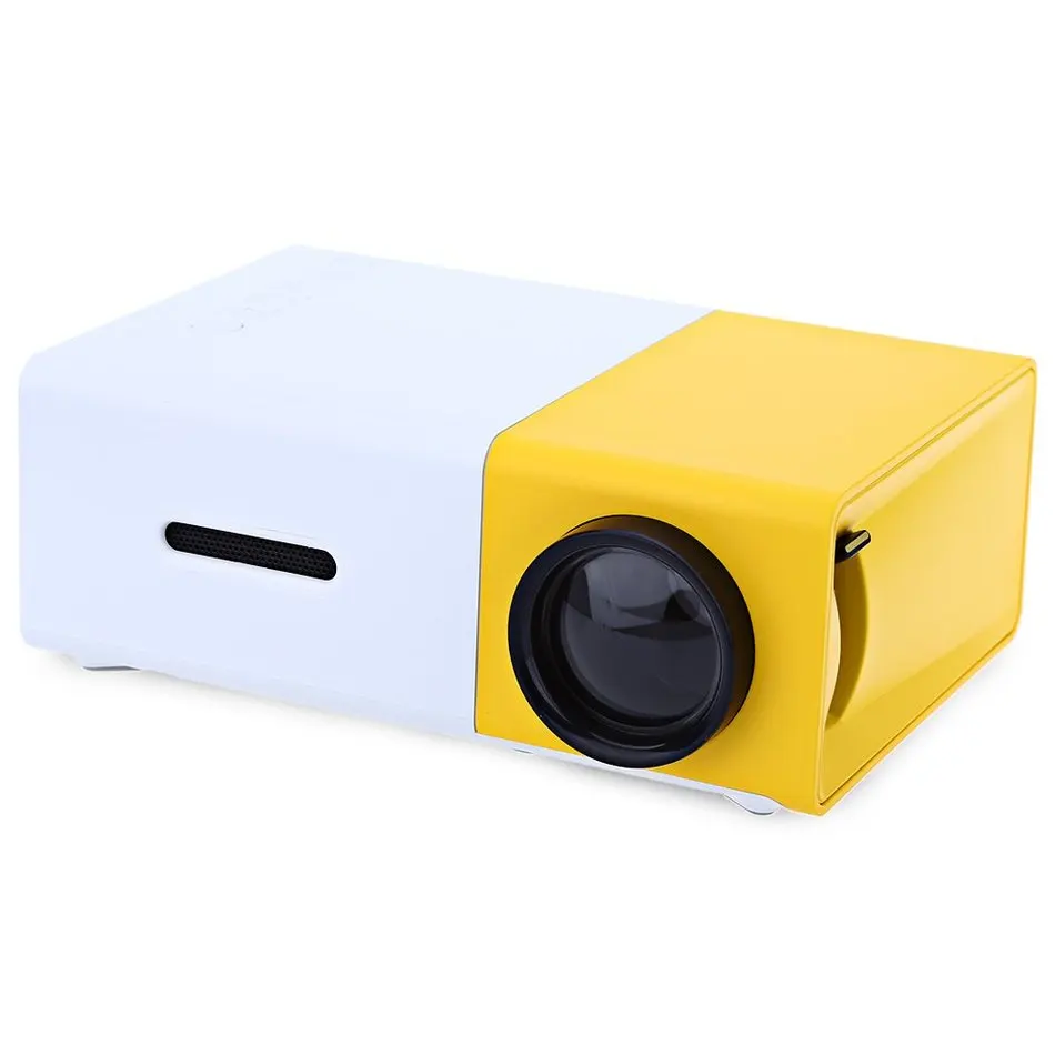 Best Promotion Yellow YG 300 LCD Projector 400 600LM 320 x 240 Pixels