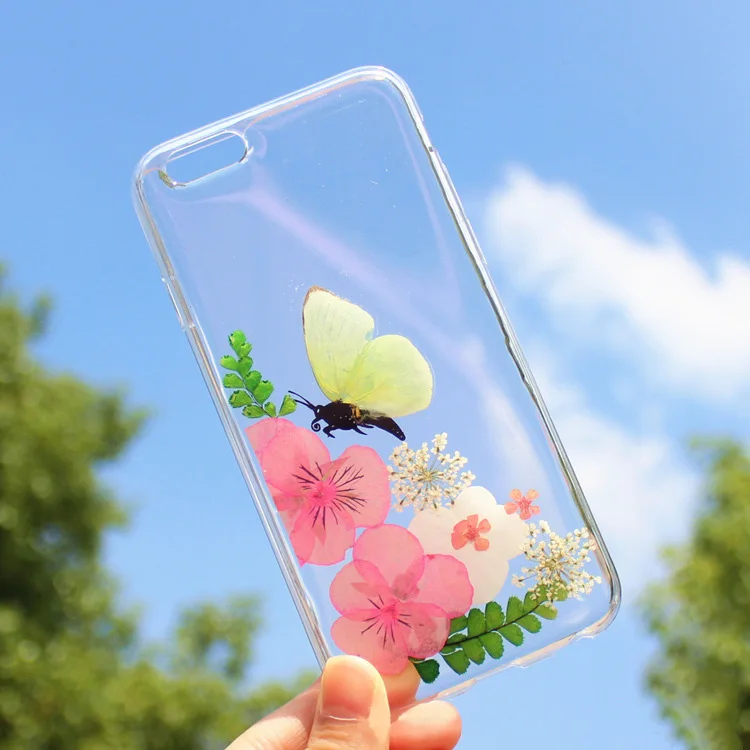 transparent Настоящий высушенный цветочный прозрачный, мягкий чехол для iphone X XR XS макс 7 8 плюс 6 6s плюс Чехол TPU Защитный чехол природа чехол - Цвет: transparent