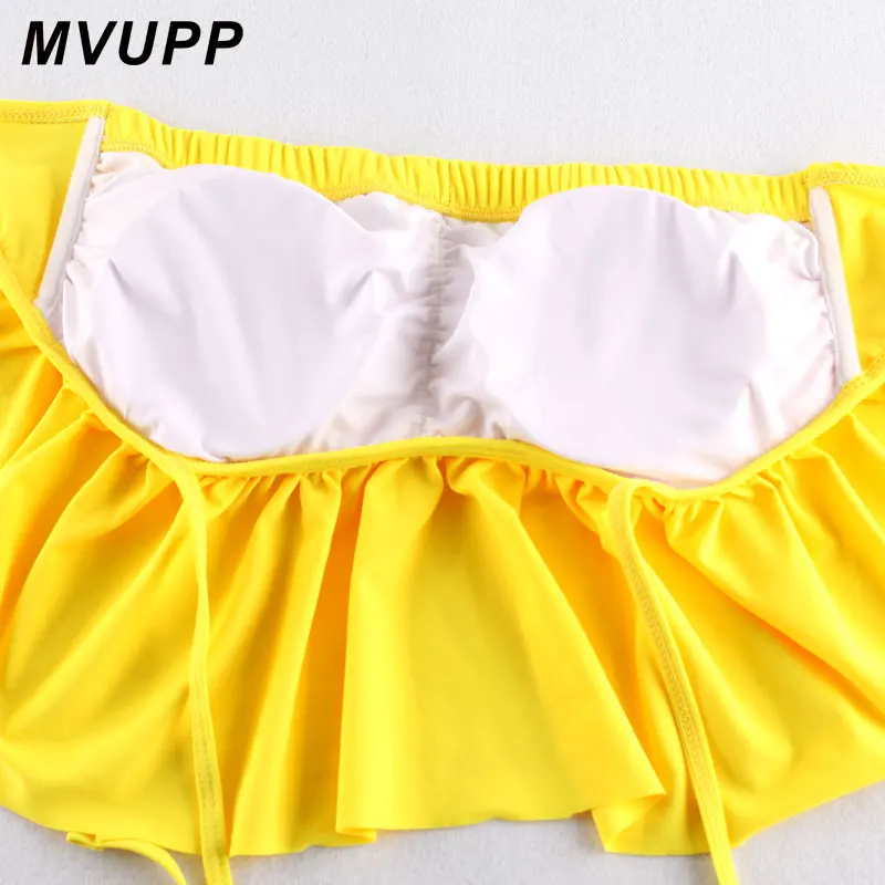 MVUPP одинаковые комплекты для семьи купальники мамы и дочки однотонный купальник