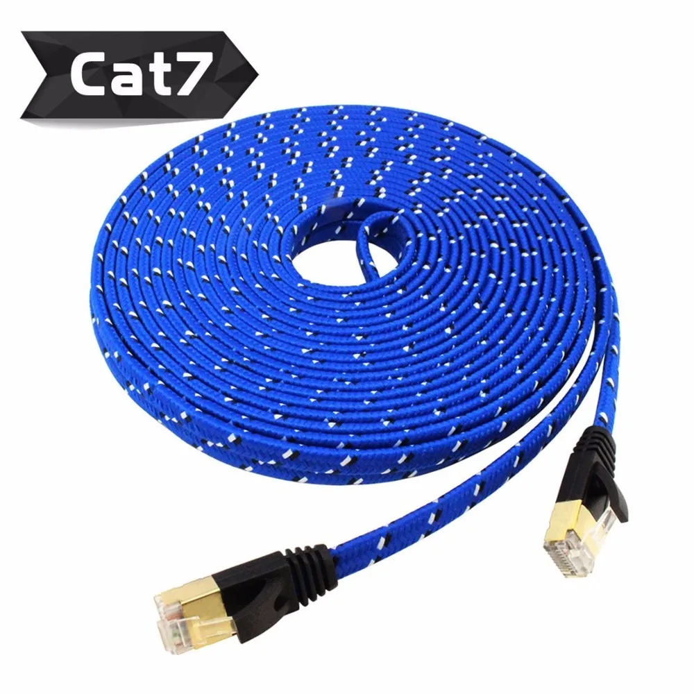 Соединительный плоский сетевой Ethernet кабель CAT7 RJ45 2/3/5/10/20 м 0 5/1/1 5 м|cable cat7|cat7 rj45cable for