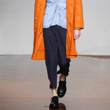 27-44 Мужская одежда стилист волос Подиум оригинальные модные повседневные штаны с дырками для ног костюм костюмы размера плюс