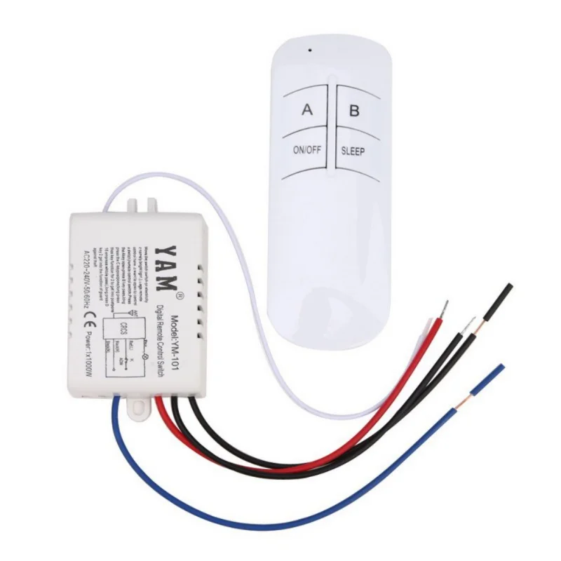Беспроводной кнопка включения/выключения лампы дистанционного Управление переключатель приемник передатчик 220 V 1/2/3 способа