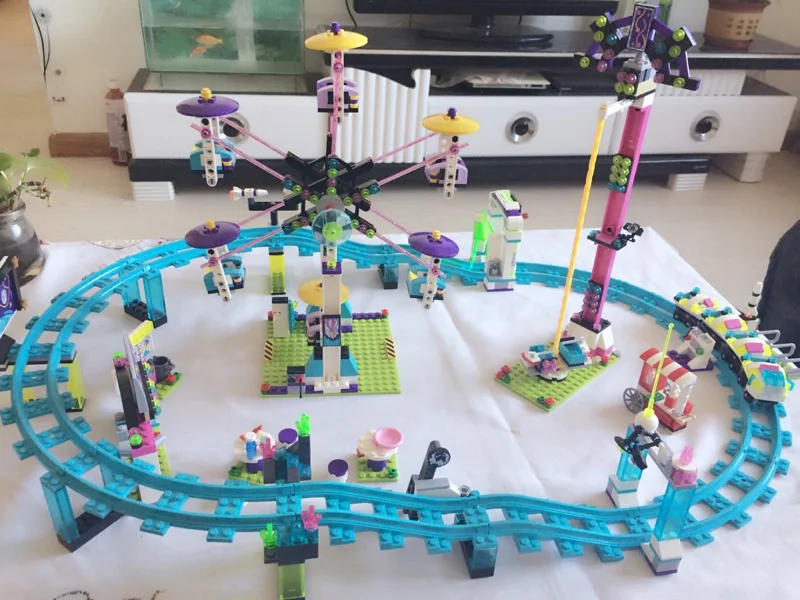

BELA 10563 Friends Amusement Park Roller Coaster Model building Blocks Bricks Christmas gift toys for girl