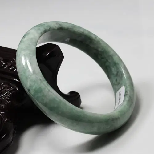 

free shipping 01986 Certified Grade "A" Natural Green Jadeite Jade Gems Bangle Bracelet