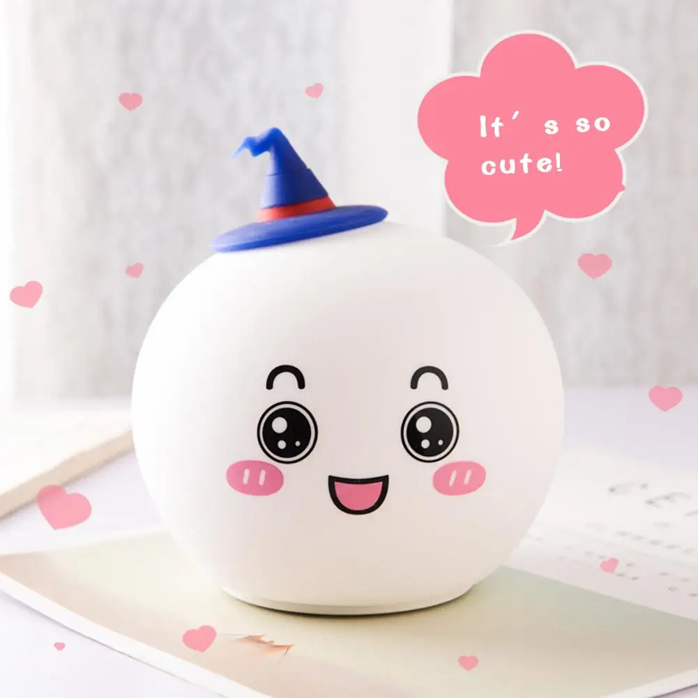 

Halloween Witch Night Light USB Charging Silicone Nightlight Festive Atmosphere Night Lamp Creative Colorful Bedside Sense Lamp