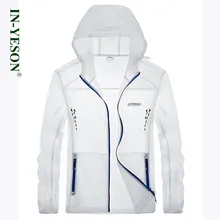 IN-YESON бренд куртка Для мужчин тонкий солнцезащит кожи Защита от УФ Путешествия Пеший туризм кемпинг куртка