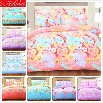 

4pcs Bedding Set 200x230 Duvet Cover Bed Linen Adult Double Queen King Size Quilt Comforter Pillow Case Bedspreads Bedclothes 2m