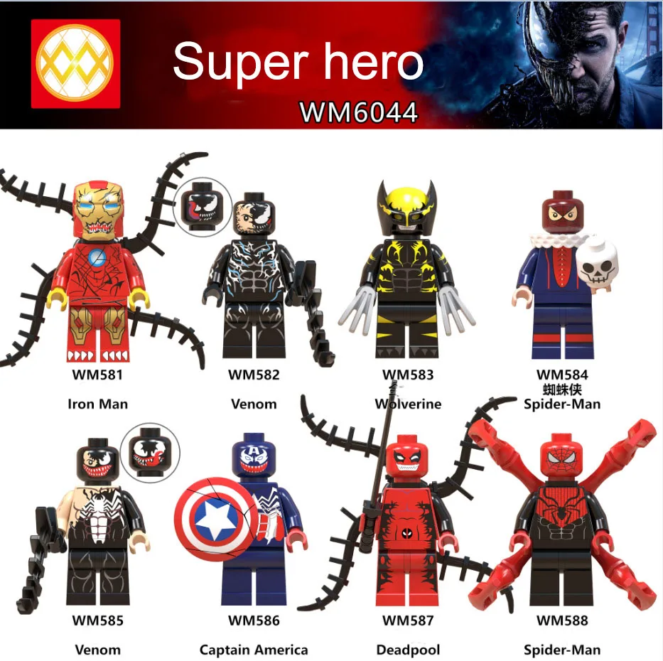 Super Heroes Legoings Batman Spiderman Deadpool Venom Spider man Avengers Building Blocks Toys Figure Model Building Kits Super Heroes Legoings Batman Spiderman Deadpool Venom Spider man Avengers Building Blocks Toys Figure Model Building Kits