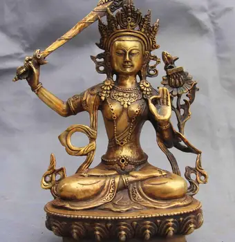 

Copper Bronze Gild Manjusri Manjushri Guan Yin Kwan-yin Boddhisattva Buddha God