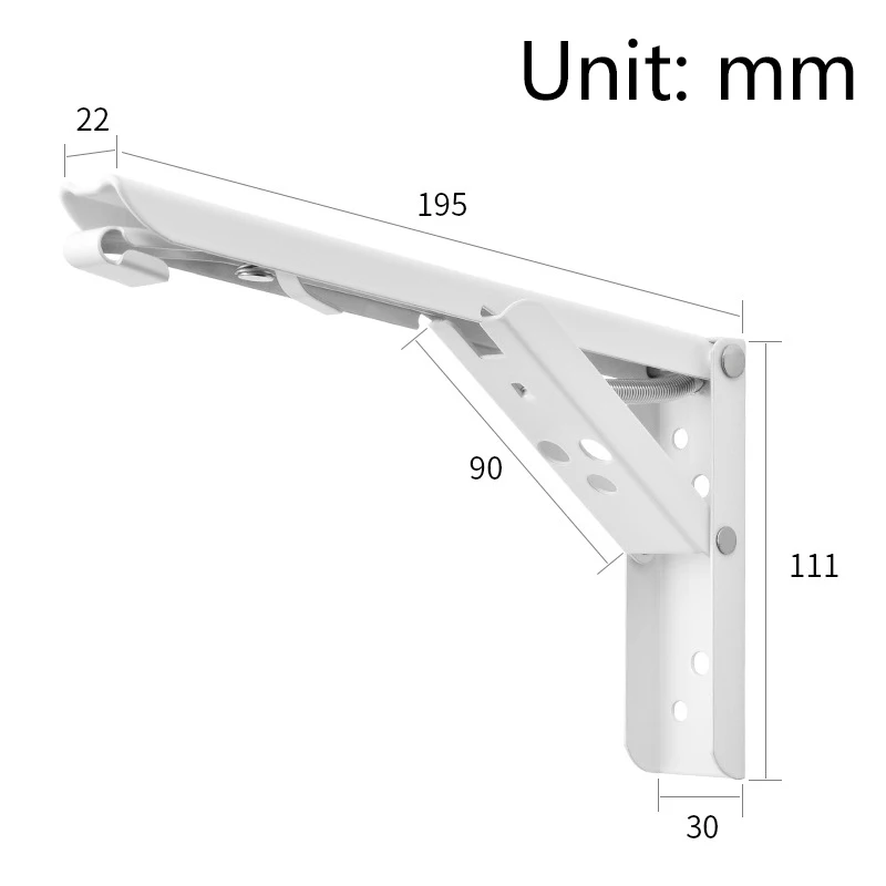 

2 Pcs Metal Release Catch Support Bench Table Folding Shelf Bracket 195*111mm