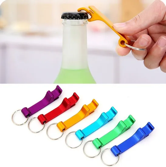 

5pcs/lot Multifunctional portable bottle opener creative colorful Keychain beer cans beverage bottle opener LF 119