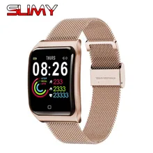 Slimy Смарт часы F9 Фитнес браслет кровяное давление монитор сердечного ритма водонепроницаемый IP68 Smartwatch для спорта Женщины Мужчины подарок