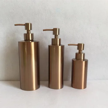 

rose gold 304 stainless steel hand sanitizer bottle table soap dispenser bottles