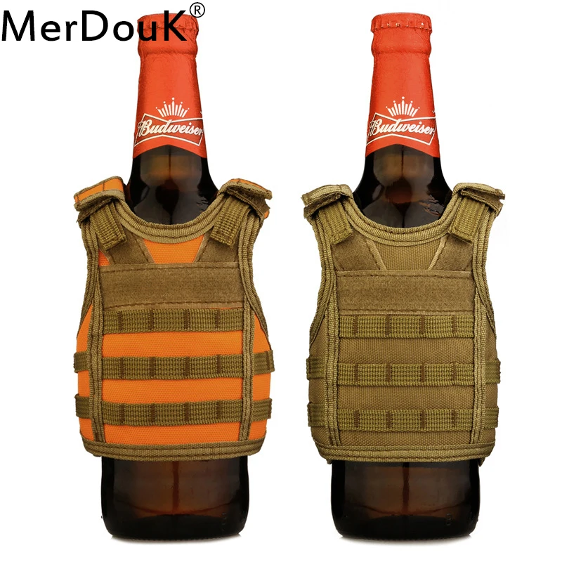 

Tactical Vests Premium Beer Military Molle Mini Miniature Vests Beverage Cooler Adjustable Shoulder Straps
