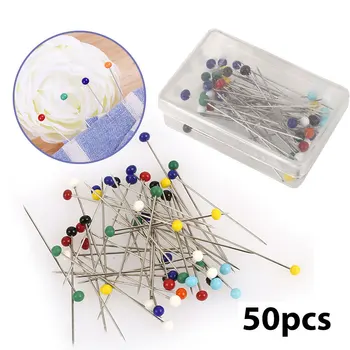 

DIY Sewing Pins 50pcs/Box Ornament Clothes Accessories Weddings Head Needles Crafts Universal Household Supplies Home Patchwork