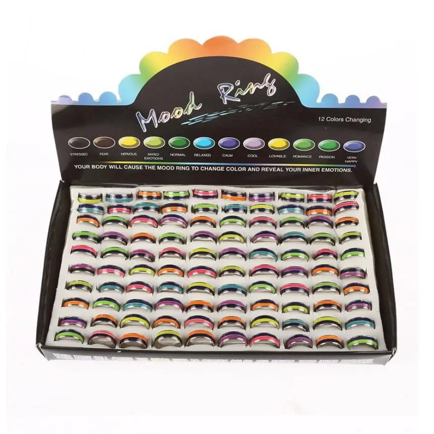 Buy WHOLESALE LOT ! 100PCS MOOD RINGS !! COLOR CHANGE