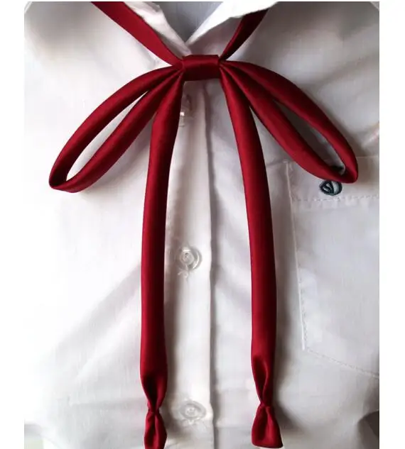 50 шт./лот! Милые Женские однотонные школьные девушки JK галстук для костюма студентов галстук новый
